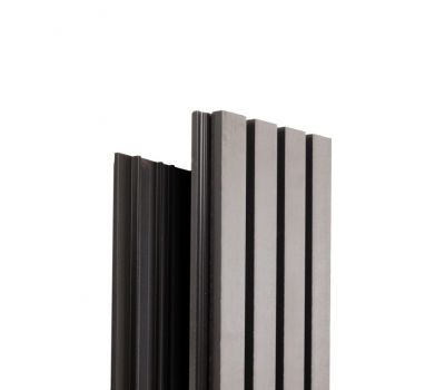 Реечная фасадная панель Техно Серый от производителя  Ecodecking по цене 956 р Реечная фасадная панель Техно Серый от производителя  Ecodecking по цене 956 р