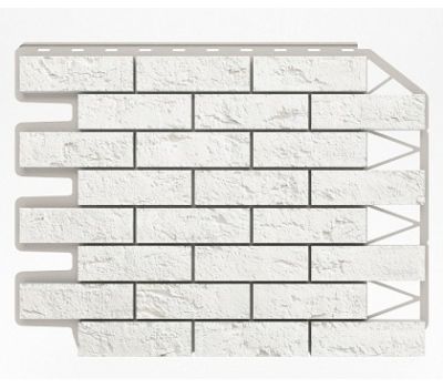 Фасадные панели (цокольный сайдинг) Кирпич Weiss / Кирпич белый от производителя  Holzplast по цене 0 р