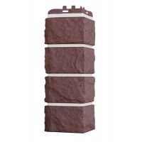 Угол наружный Колотый Камень Элит Каштан (белыйый шов) Угол наружный Колотый Камень Элит Каштан (белыйый шов)