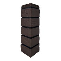 Угол Премиум состаренный кирпич Шоколадный (шов RAL 9005)